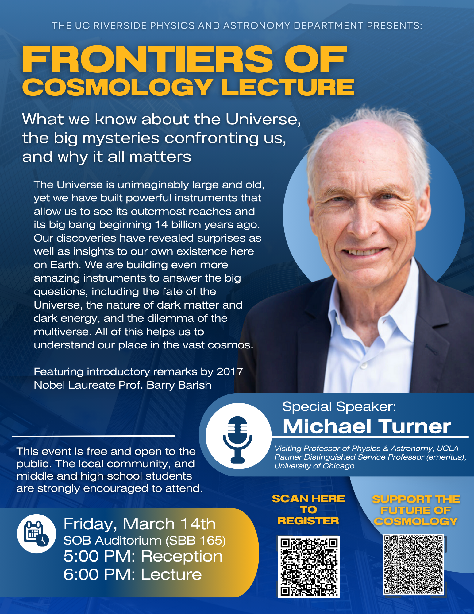 Frontiers of Cosmology Lecture: Prof. Michael Turner