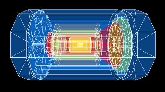 A computer rendering of the ATHENA detector. (UCR/Sean Preins)