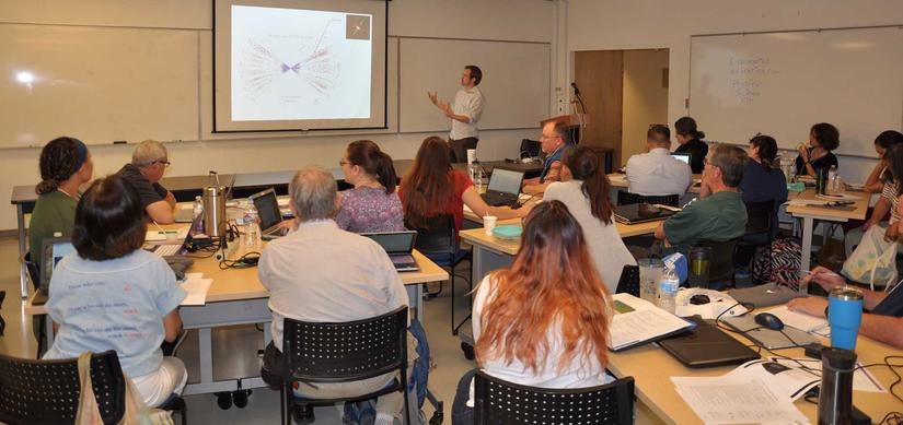 Peter Creasey, a research scientist in the UCR Department of Physics and Astronomy, gave a talk on June 26 titled “From the Big Bang to 2018.”